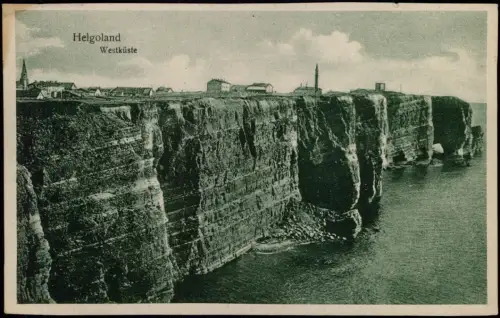 Ansichtskarte Helgoland (Insel) Westküste 1928