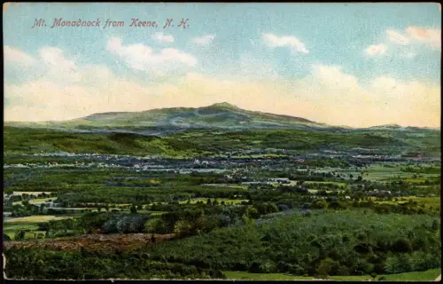 Postcard Keene New Hampshire Mt. Monadnock 1917  USA