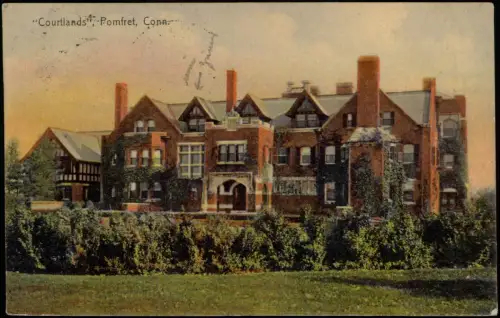 Postcard Pomfret Connecticut Courtlands 1908  USA