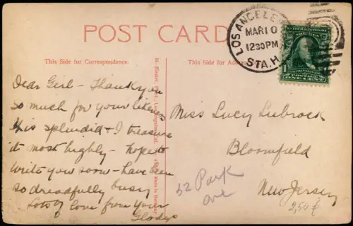 Postcard Lompoc California Ruins of Old Mission Cowboy 1910