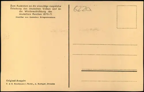 Ansichtskarte Rüdesheim (Rhein) Niederwalddenkmal Genius des Krieges. 1922