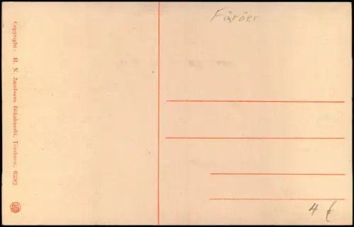 Postcard Färöer Inseln-Färöer Fiskimenn Fischer auf Schiff 1922 Danmark