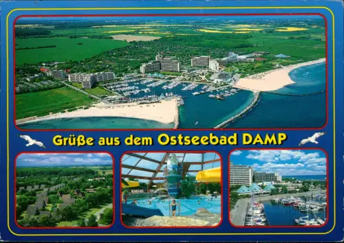 Ansichtskarte Damp-Amt Schlei-Ostsee Luftbild Stadt Schwimmbad 1998