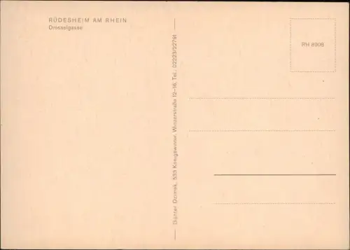 Ansichtskarte Rüdesheim (Rhein) Drosselgasse belebt 1978