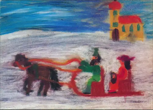 Ansichtskarte  Kinder Künstlerkarte SOS-KINDERDORFER DEUTSCHLAND 1980