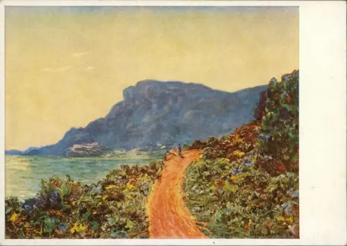 Künstlerkarte Gemälde Claude Oskar Monet: Küste von Monaco 1970
