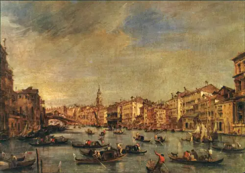Ansichtskarte  Künstlerkarte Gemälde CANALETTO ANTONIO Canal Grande 1960