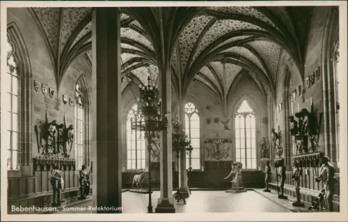 Ansichtskarte Bebenhausen-Tübingen Sommer-Refektorium - Halle Waffen 1930