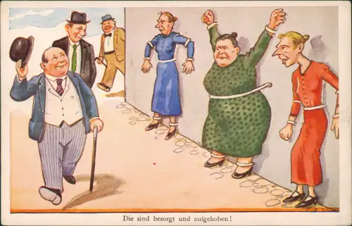 Ansichtskarte  Scherzkarte Die sind besorgt und aufgehoben! 1956