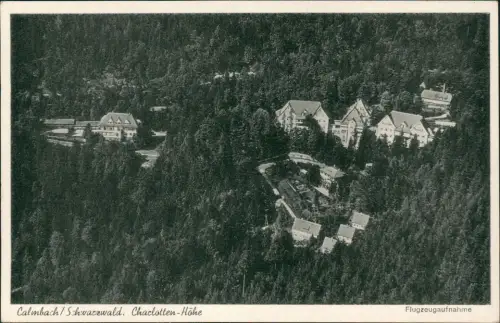Ansichtskarte Calmbach-Bad Wildbad Luftbild Charlotten-Höhe 1934