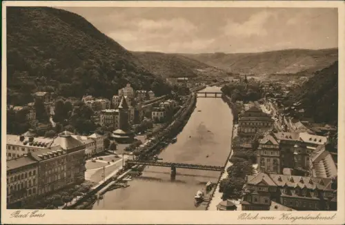 Ansichtskarte Bad Ems Panorama-Ansicht Blick vom Kriegerdenkmal 1942