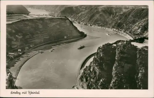 Ansichtskarte Sankt Goar Rheintal an der Loreley 1951