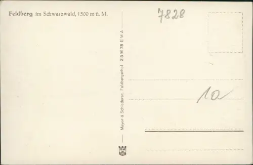 Feldberg Schwarzwald u. Feldsee aus der Vogelschau-Perspektive 1940