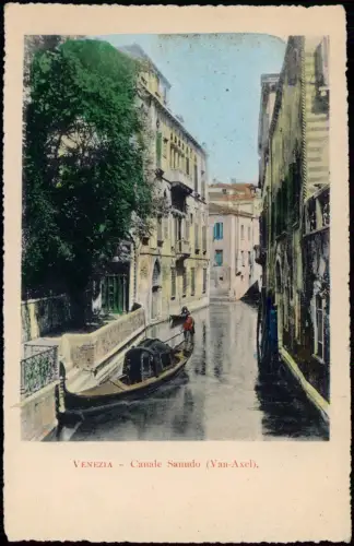 Cartolina Venedig Venezia Canale Sanudo (Van-Axel). 1914