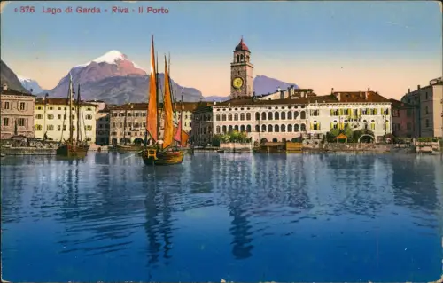 Cartolina Riva del Garda Lago di Garda Riva - II Porto 1916