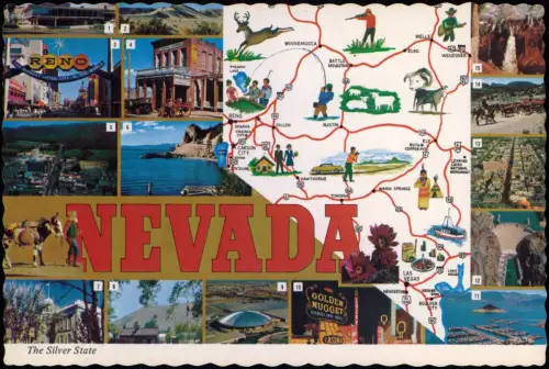 Postcard Nevada (Allgemeine Ansichten) Mehrbild Lankarten AK 1978
