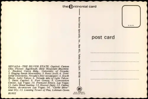 Postcard Nevada (Allgemeine Ansichten) Mehrbild Lankarten AK 1978