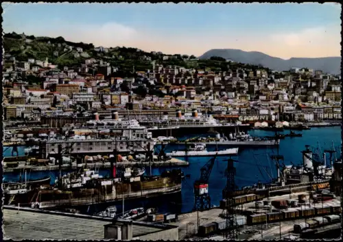 Cartolina Genua Genova (Zena) Le Port. Der Hafen El Puerto. 1961