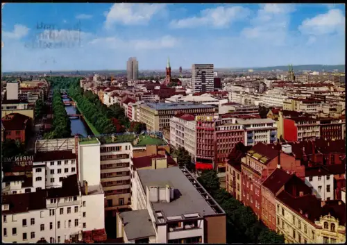 Ansichtskarte Düsseldorf Königsallee und City 1976