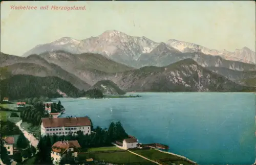 Ansichtskarte Schlehdorf Kochelsee mit Herzogstand 1910