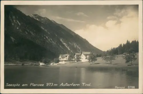 Ansichtskarte .Tirol Seespitz am Plansee Außerfern Tirol 1928