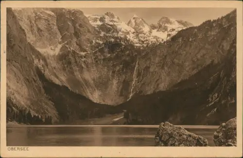 Ansichtskarte Berchtesgaden Obersee 1929   gelaufen mit Stempel BERCHTESGADEN