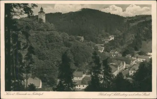 Bad Berneck im Fichtelgebirge Panorama-Ansicht Blick auf Schlossberg  1925