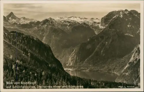.Bayern Brandkopf auf Schönfeldspitze, Steinernes Meer und Königssee 1930