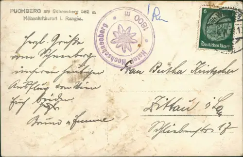 Ansichtskarte Puchberg am Schneeberg Panorama-Ansicht Berg-Panorama 1938