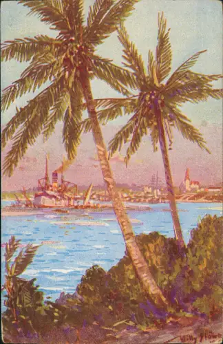 Postcard Daressalam Deutsch Ostafrika Kolonie - Kriegsschiff 1915
