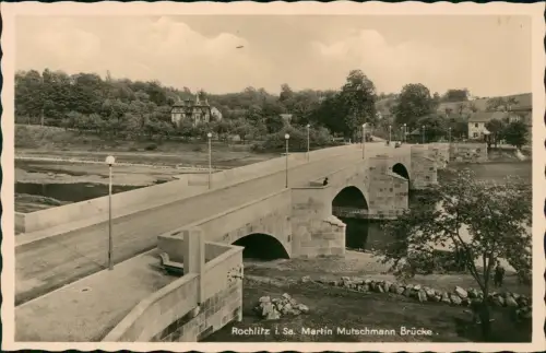 Ansichtskarte Rochlitz Steinbrücke, Stadthaus 1930