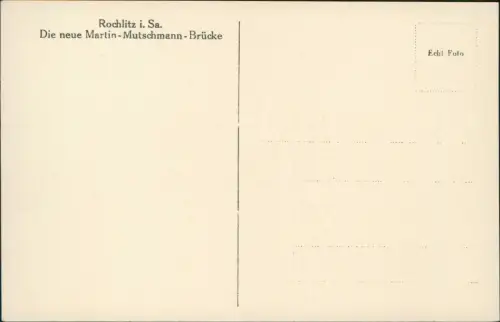 Ansichtskarte Rochlitz Steinbrücke Stadt Bus 1938