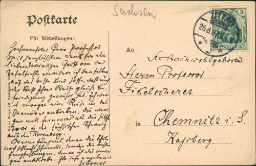 Ansichtskarte Zittau Weinaurestaurant u. Teich. 1907