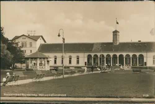 Ansichtskarte Norderney Konversationshaus Pavillion 1928