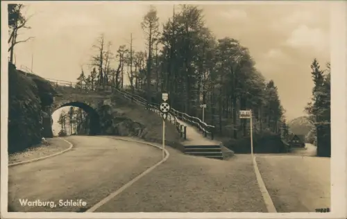 Ansichtskarte Eisenach Schleife Straßenansicht 1929