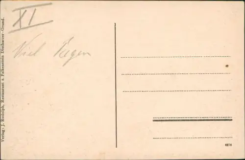 Ansichtskarte Tambach-Dietharz 2 Bild Falkenstein mit Restaurant 1913