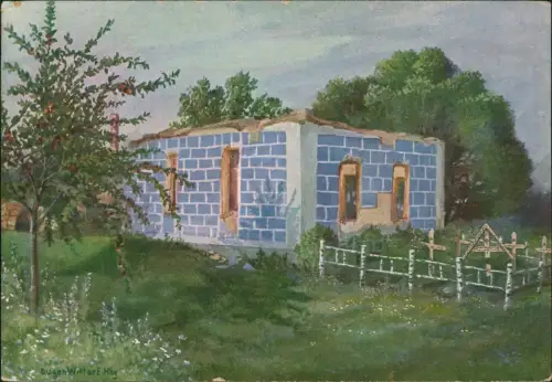 Postcard -Kurland- Gemälde Eugen Wittdorf . Kurland WK1 1914