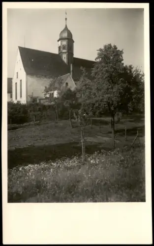 Ansichtskarte Seifersdorf-Dippoldiswalde Kirche von Wiese aus mit Bäumen 1940