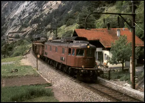 Hohtenn Elektro-Streckenlokomotive Ae 6/8 Nr. 204 Lötschberg-Südrampe 1973