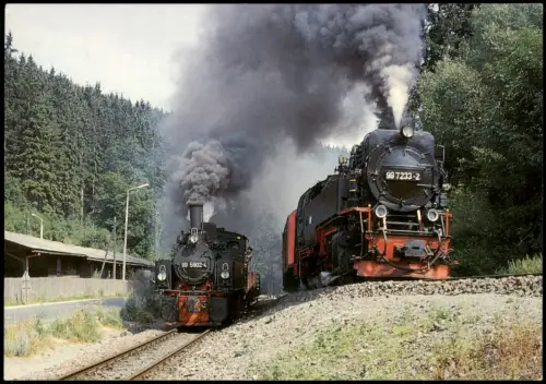 Alexisbad-Harzgerode Schmalspur-Dampflokomotiven 99 5902-4 und 99 7233-2 1991