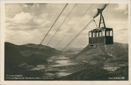 Garmisch-Partenkirchen Umland-Ansicht Kreuzeckbahn Blick auf Loisachtal 1927
