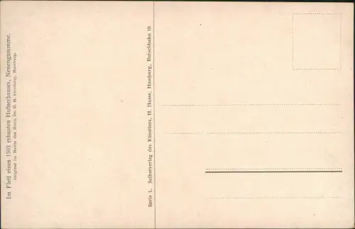 Ansichtskarte  Im Flett eines Hufnerhauses Neuengammme 1910