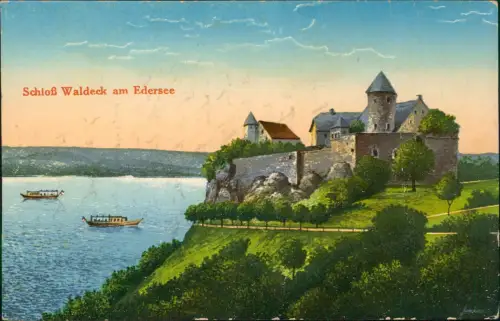 Ansichtskarte Waldeck (am Edersee) Schloss Waldeck am Edersee 1910