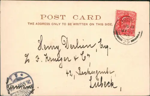 Postcard Kensington Natural History Museum 1903