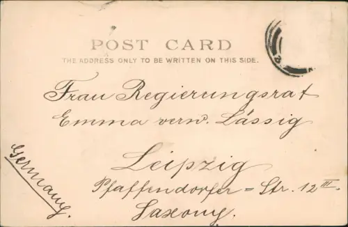 Postcard London Royal Courts of Justice. 1903