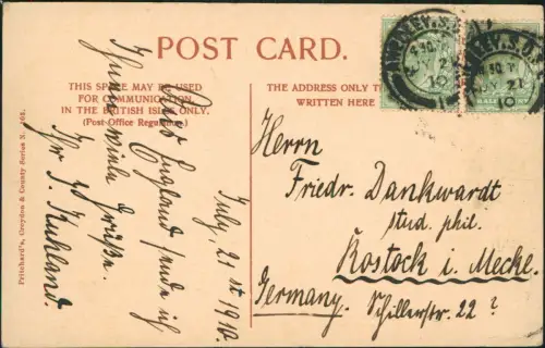 Postcard Caterham Surrey Waller Lane Südost England 1910