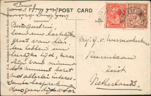 Postcard Lyndhurst Foxlease Courtyard. 1911