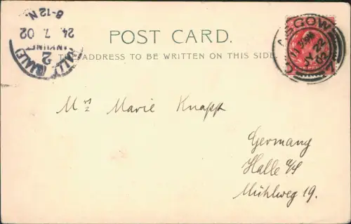 Postcard Schottland Callander Bridge and Ben Ledi 1902