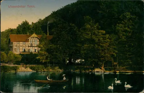 Ansichtskarte Bad Lauterberg im Harz Wiesenbeker Teich Gasthaus 1922