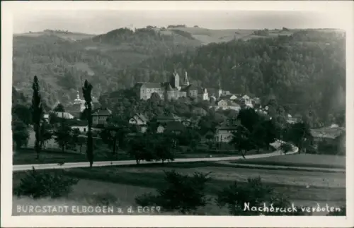 Foto Elbogen (Eger) Loket Stadtblick 1929 Privatfoto